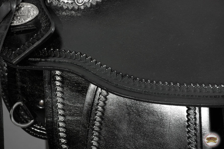HILASON Western Horse Saddle American Leather Flex Tree Trail & Pleasure Black | for Horses