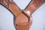 Western Horse Breast Collar Leather Tan Accorn Comfytack