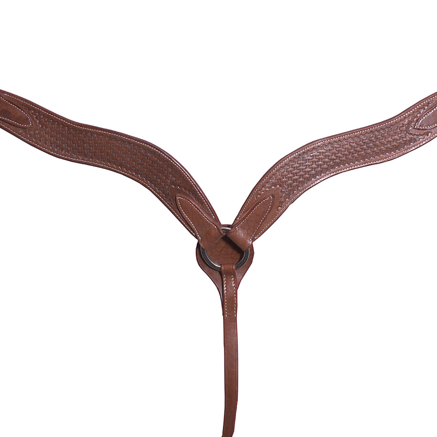 Western Horse Breast Collar Leather Brown Comfytack - Uhorse