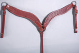 Western Horse Breast Collar Leather Mahogany Comfytack