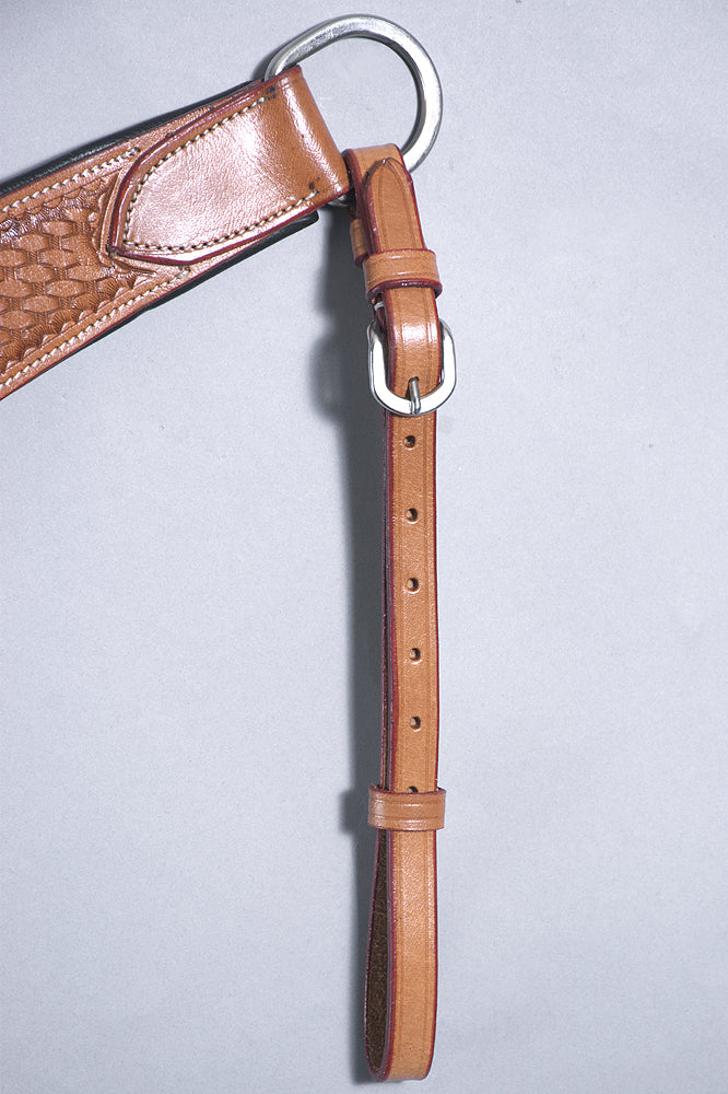 Western Horse Breast Collar Leather Tan Basket Comfytack