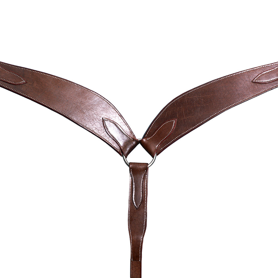 Western Horse Breast Collar Leather Brown Comfytack - Uhorse