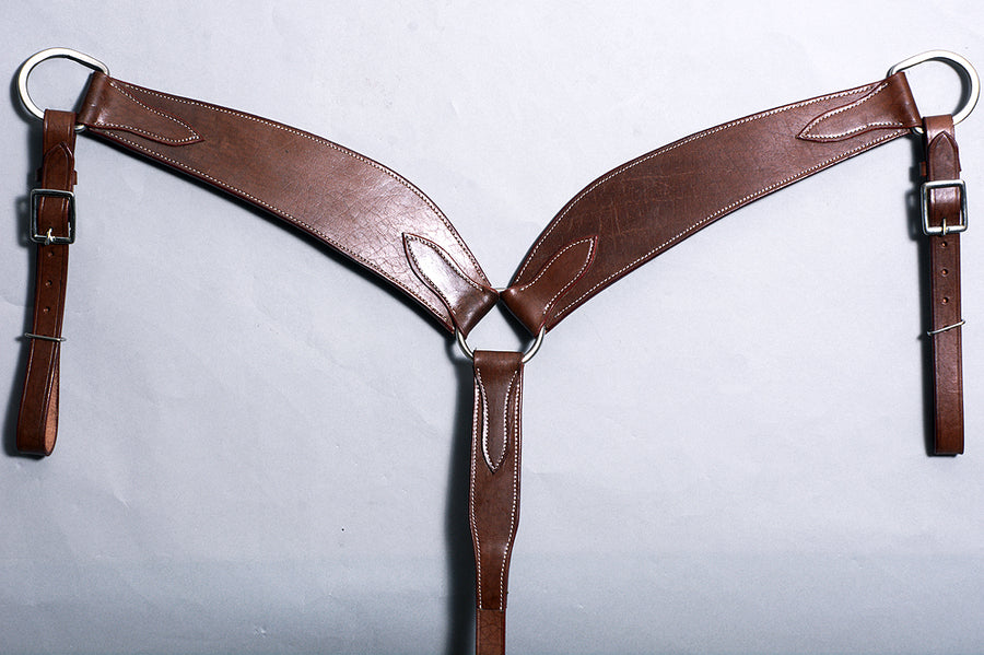 Western Horse Breast Collar Leather Brown Comfytack