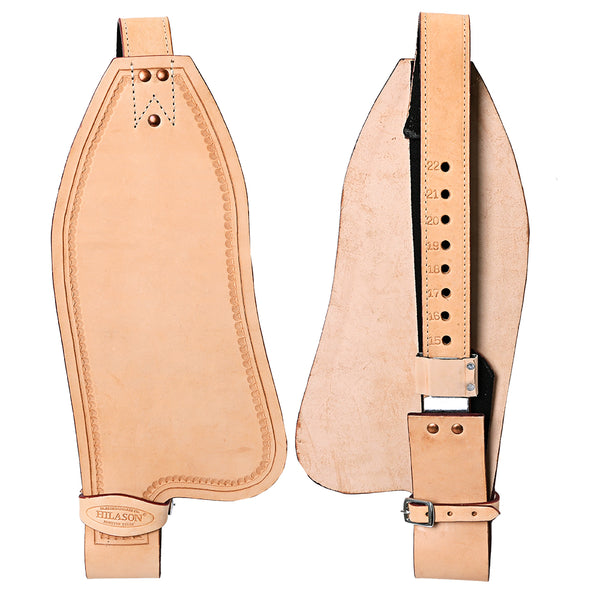 Hilason Leather Saddle Replacement Fender Pair with Hobble Straps, Genuine Skirting Leather Stirrup Leathers, 2 Inch Wide