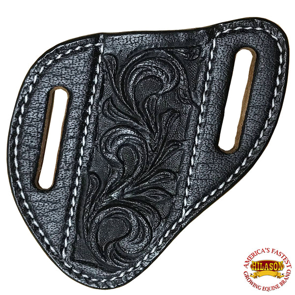 Hilason Leather Angled Knife Scabbard Sheath Cover Floral Tooled - Uhorse