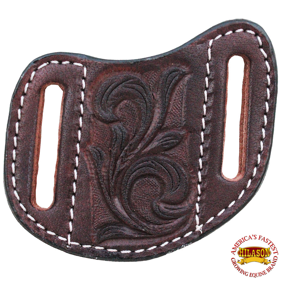Small Hilason Leather Angled Knife Scabbard Sheath Cover Floral Tooled - Uhorse