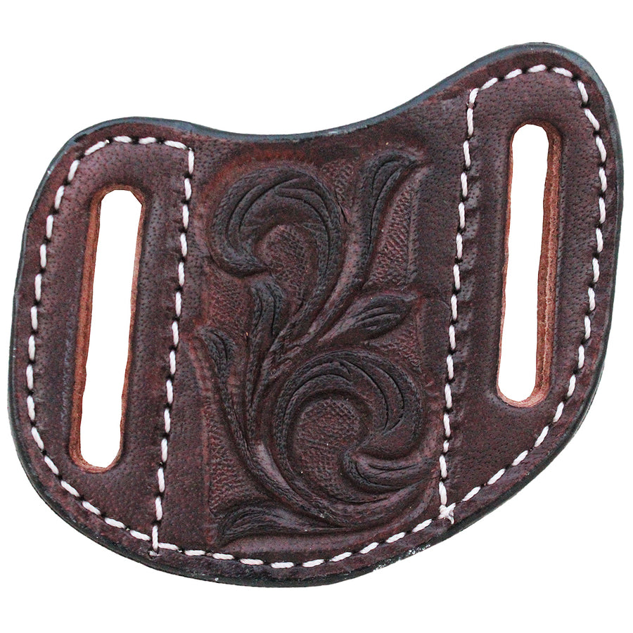 HILASON Leather Angled Knife Scabbard Sheath Cover Floral Tooled | Holster Pocket Buck
