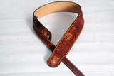 Leather Guitar Bass Strap 3.25" Mahogany Great American