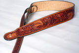 Leather Guitar Bass Strap 3.25" Mahogany Great American