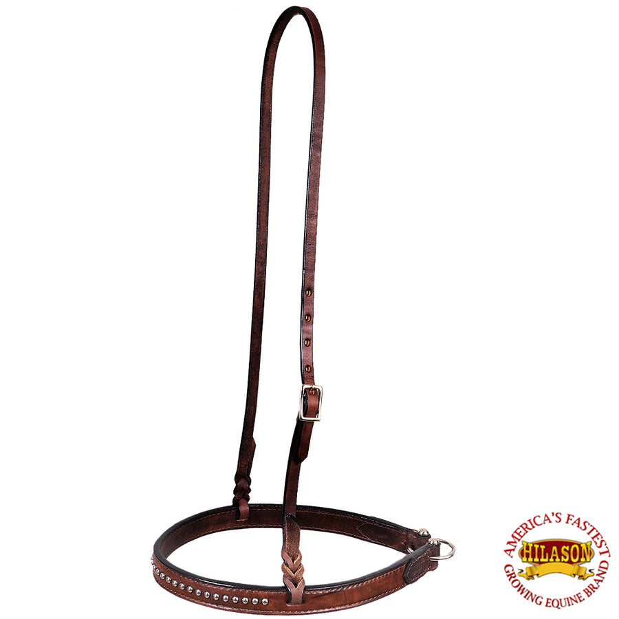 Hilason W. American Leather H. Noseband Roper Brown by Hilason – Cowboy and equestrian accessories