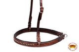 Hilason Western American Leather Horse Noseband Roper Brown