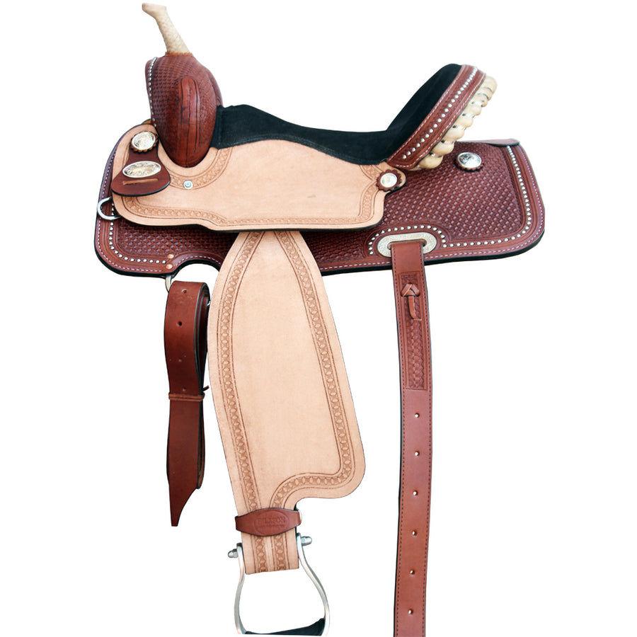 HILASON Western Horse Saddle Leather Barrel Racing Trail Pleasure | Treeless for Horses
