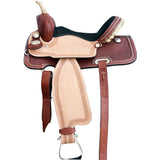 HILASON Western Horse Saddle Leather Barrel Racing Trail Pleasure | Treeless for Horses