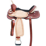 16 In Hilason Western Horse Barrel Racing Trail Pleasure American Leather Saddle