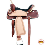 15 In Hilason Western Horse Barrel Racing Trail Pleasure American Leather Saddle