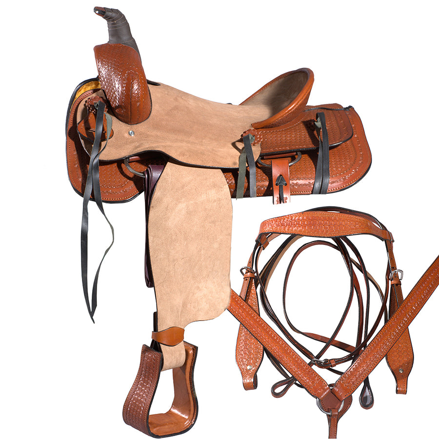 16 In W. H. Saddle Ranch Roper TrailÂ PleasureÂ Leather by Hilason – Cowboy and equestrian accessories