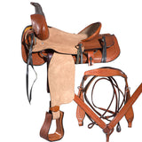 16 In Western Horse Saddle Ranch Roper TrailÂ PleasureÂ Leather