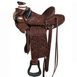17 In Hilason Western Horse Wade Saddle American Leather Ranch Roping Dark Brown - Uhorse