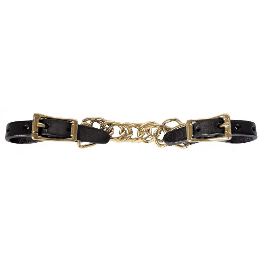 Tucker H. Curb Chain With Brass Hardware Black by Hilason – Cowboy and equestrian accessories