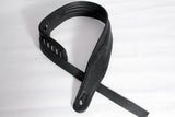 Leather Guitar Bass Strap 3.25" Dual Padded Black By Great American