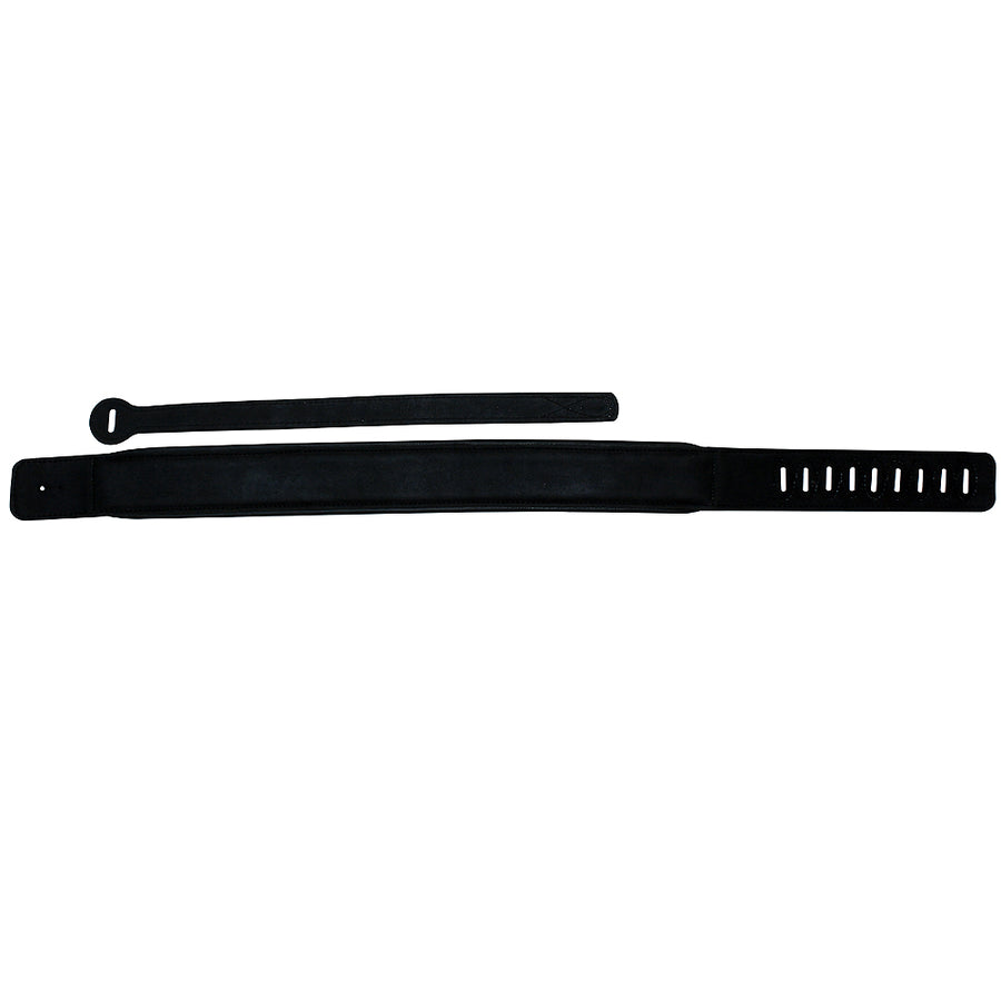 Leather Guitar Bass Strap 3.25" Dual Padded Black By Great American - Uhorse