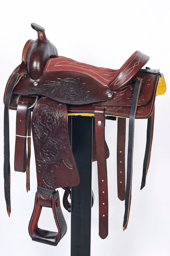 Kids Youth Children Miniature Pony Saddle Leather Pleasure Western Comfytack