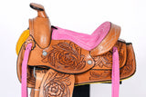 8 In Kids Youth Children Miniature Pony Saddle Leather Pleasure Western Comfytack