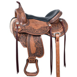 16 In HILASON Western Horse Saddle American Leather Flex Tree Trail & Pleasure Antique Brown