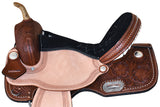 16 In Hilason Western Horse Barrel Racing Saddle Trail American Leather Brown