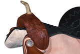 16 In Hilason Western Horse Barrel Racing Saddle Trail American Leather Brown