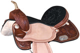 16 In Hilason Western Horse Barrel Racing Saddle Trail American Leather Brown