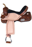 16 In Hilason Western Horse Barrel Racing Saddle Trail American Leather Brown