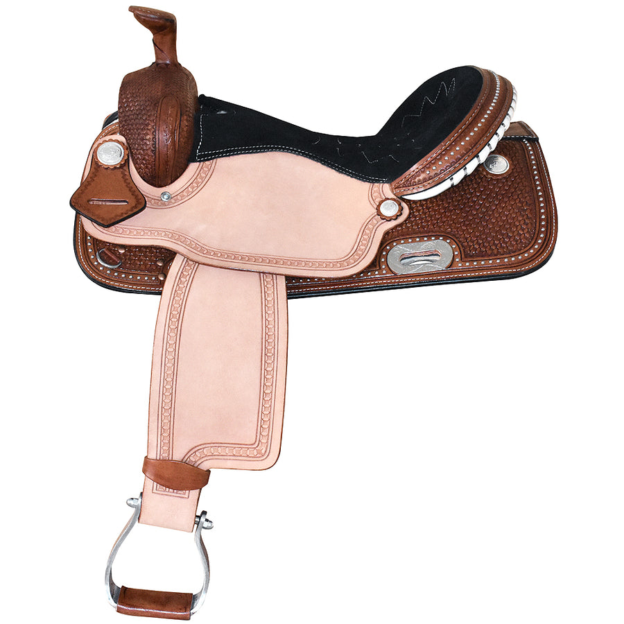 16" W. H. Ranch Roping Saddle American Leather Hilason by Hilason – Cowboy and equestrian accessories