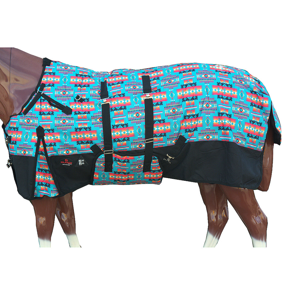 72" Hilason 1200D Winter Waterproof Turnout Horse Blanket Belly Wrap Turquoise - Uhorse