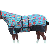 81" Hilason 1200D Winter Turnout Horse Blanket with Neck Cover Belly Wrap Turquoise - Uhorse