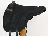 Hilason Horse Bareback Saddle Pad Anti Slip Base Suede Leather Brown