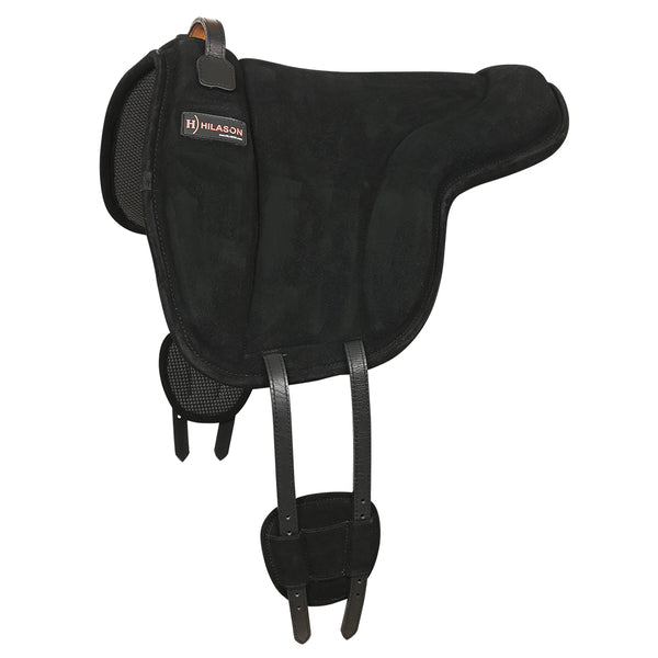 Hilason Horse Bareback Saddle Pad Anti Slip Base Suede Leather Brown - Uhorse