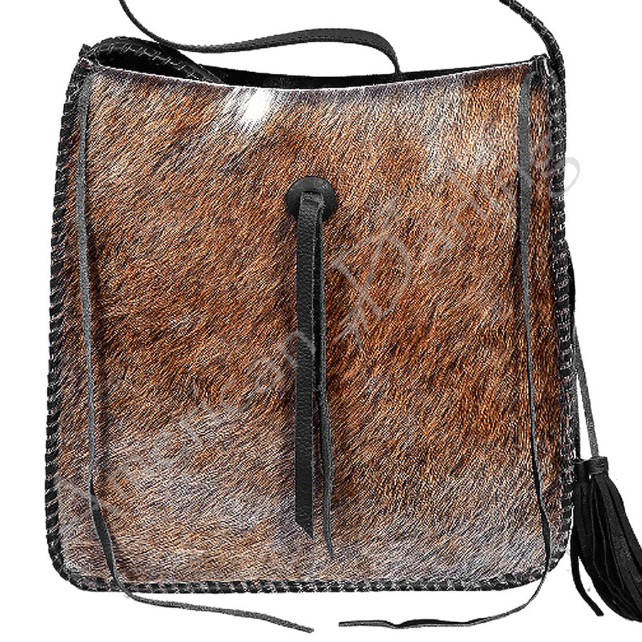 ADBG114 American Darling Messenger Hair-On Genuine Leather women bag by Hilason – Cowboy and equestrian accessories