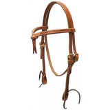 Hilason Leather Horse Knotted Headstall Hermann Oak Laced Cheeks