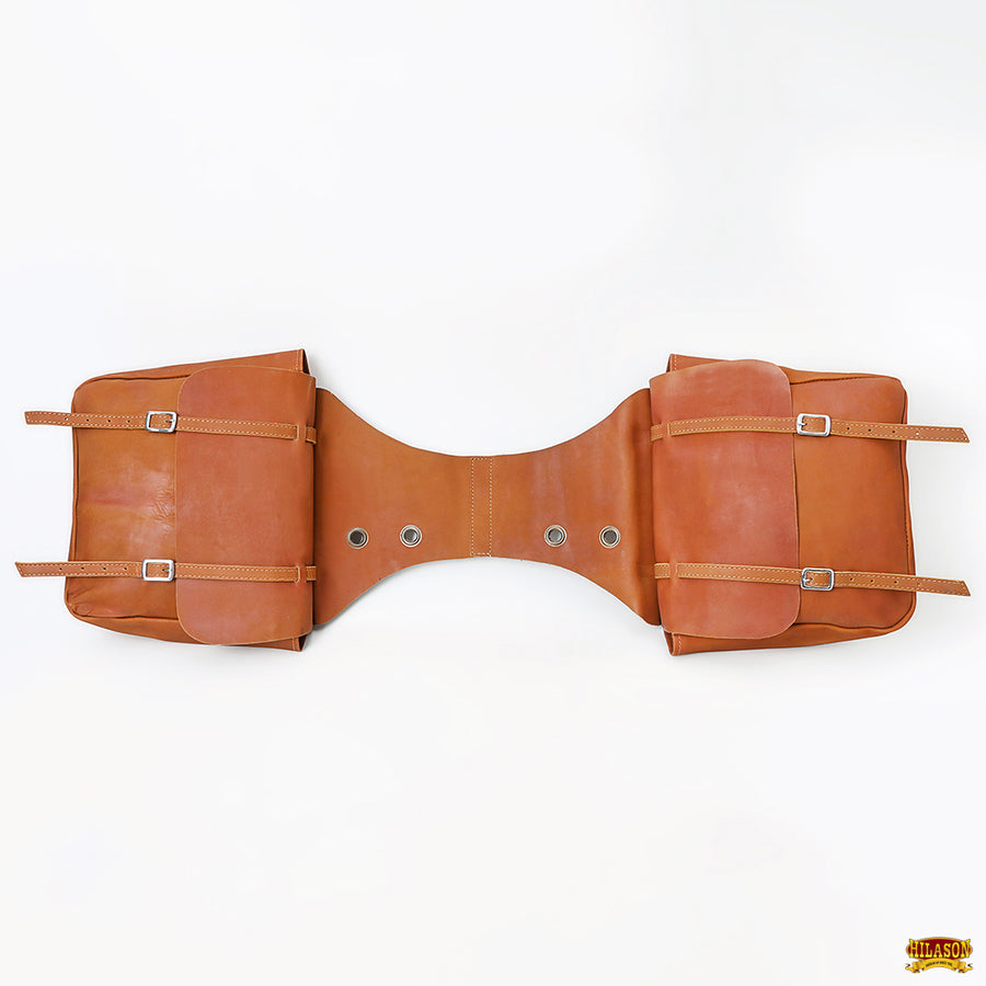 HILASON Soft Leather Horse Saddle Bag Tan | Equestrian Western Adjustable Closure