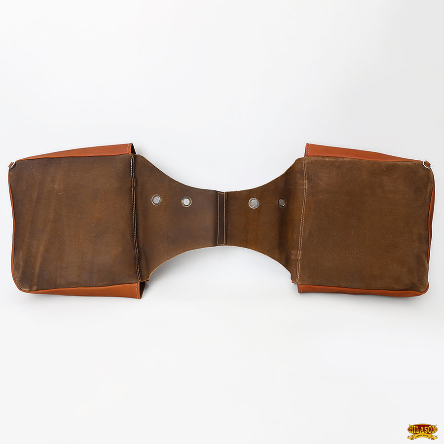 HILASON Soft Leather Horse Saddle Bag Tan | Equestrian Western Adjustable Closure