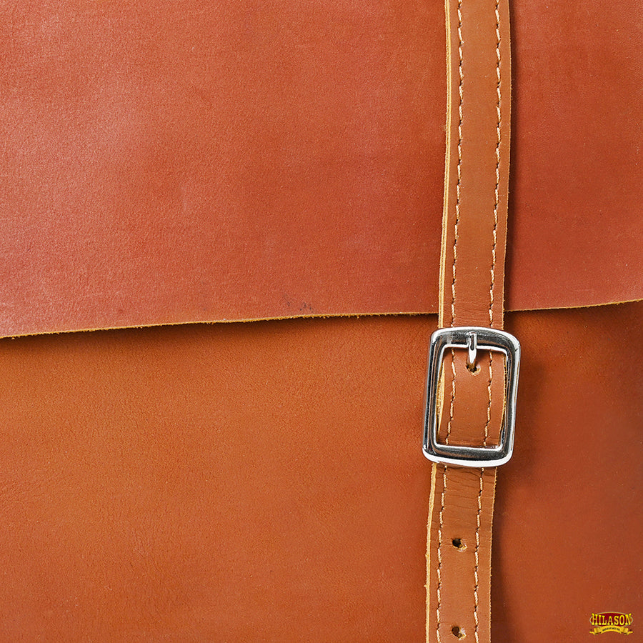 HILASON Soft Leather Horse Saddle Bag Tan | Equestrian Western Adjustable Closure