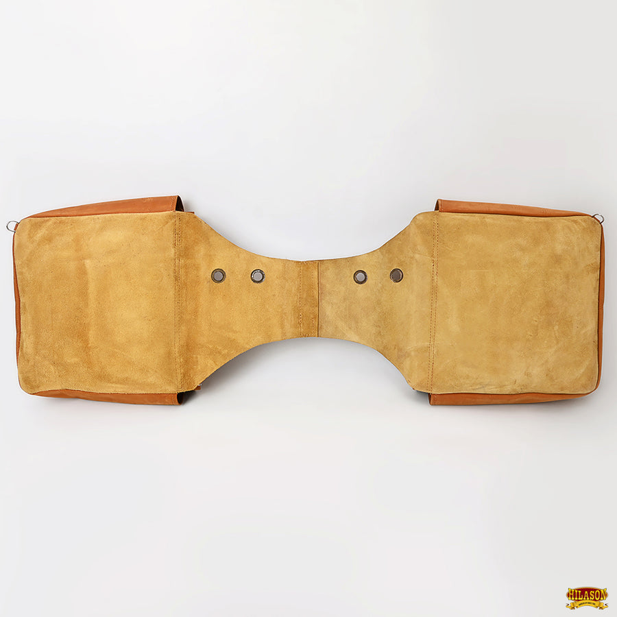 HILASON Soft Leather Horse Saddle Bag Tan | Equestrian Western Adjustable Closure