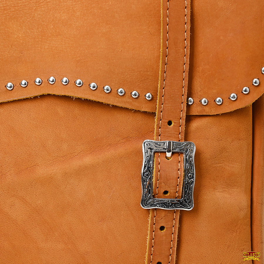HILASON Soft Leather Horse Saddle Bag Tan | Equestrian Western Adjustable Closure