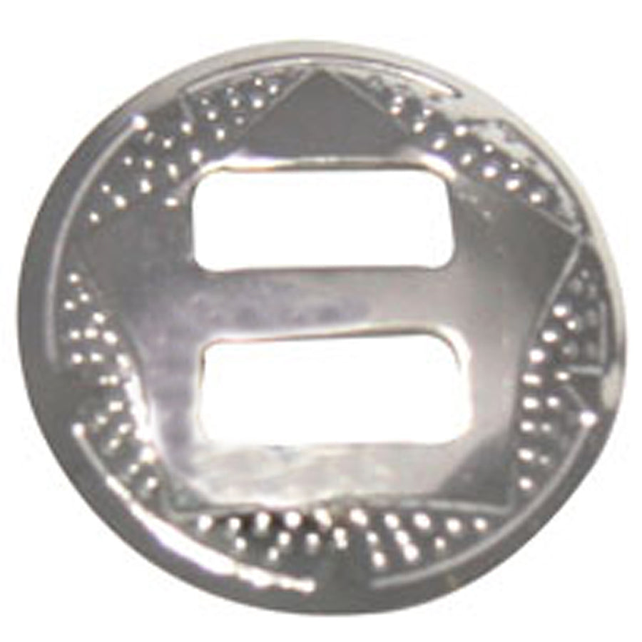 50 piece Western Star Bright Silver Slotted Round Concho 1-1/4 Leather Craft - Uhorse
