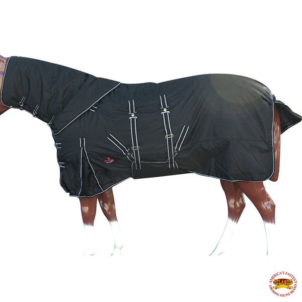 Hilason Premium 1200D Heavy-Weight Turnout Blanket with Belly Wrap/Neck Cover