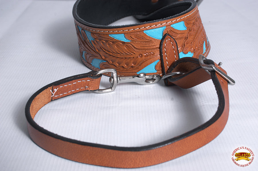 HILASON Western Leather Tooled Back Rear Cinch Flank Girth | Horse Saddle Cinch| for