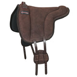 Hilason Horse Bareback Saddle Pad Anti Slip Base Suede Leather Brown