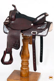 Hilason Western Horse Treeless Trail Barrel American Leather Saddle