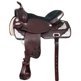 Hilason Western Horse Treeless Trail Barrel American Leather Saddle